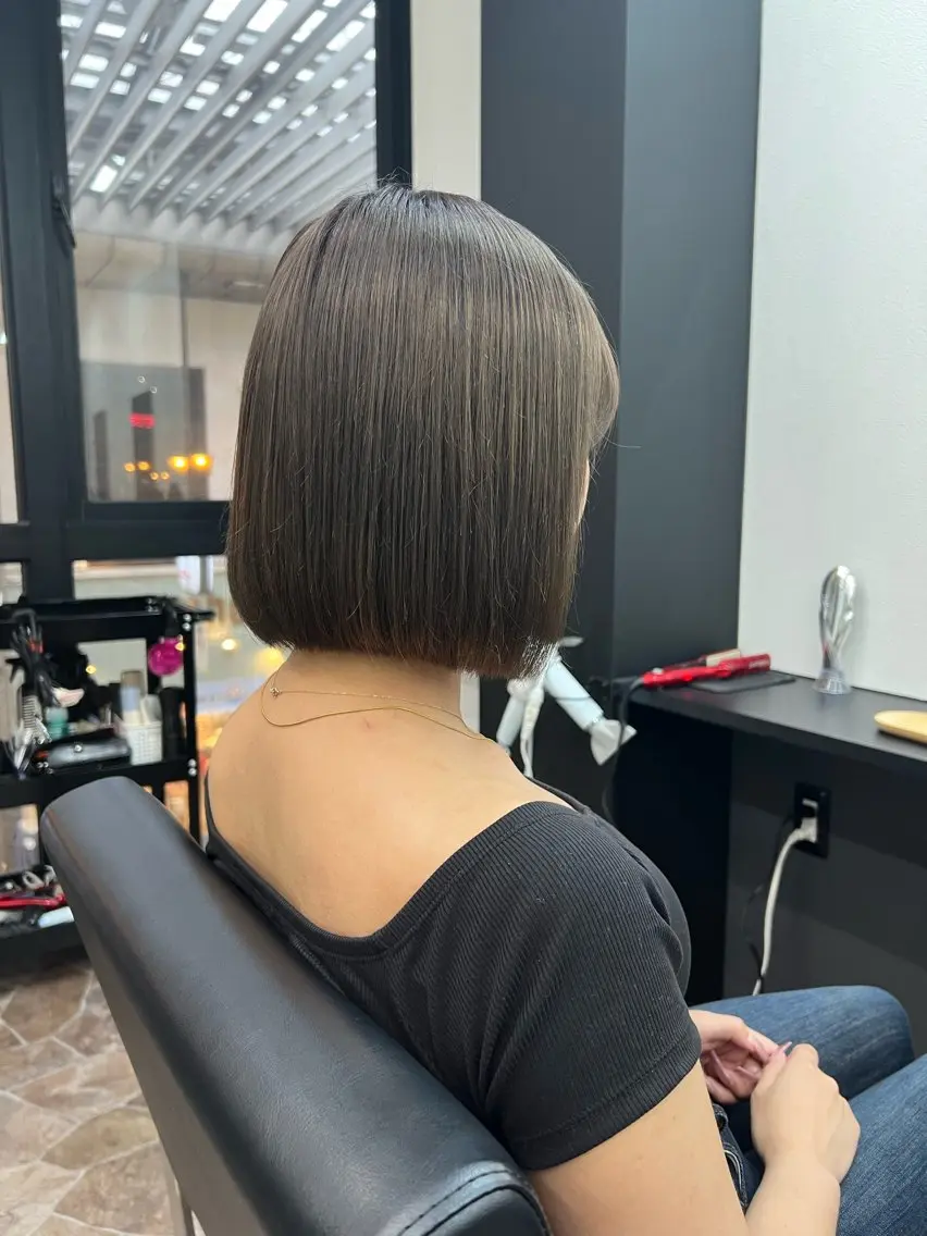 ショート 切りっぱなしボブ ボブ 藤本 翔己のヘアスタイル