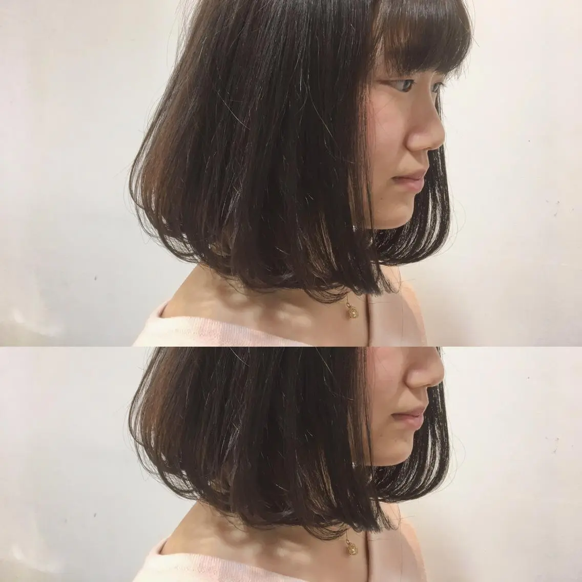 ミディアム カラー 透明感カラー ピンクカラー ボブ 横浜ブリーチムラ直し ハイトーン/ブリーチのヘアスタイル