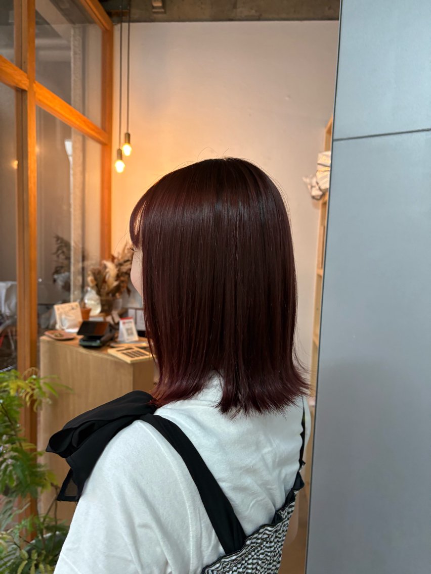 ミディアム カラー ヘアカラー Le'a  谷町 ツボタホノカのヘアスタイル