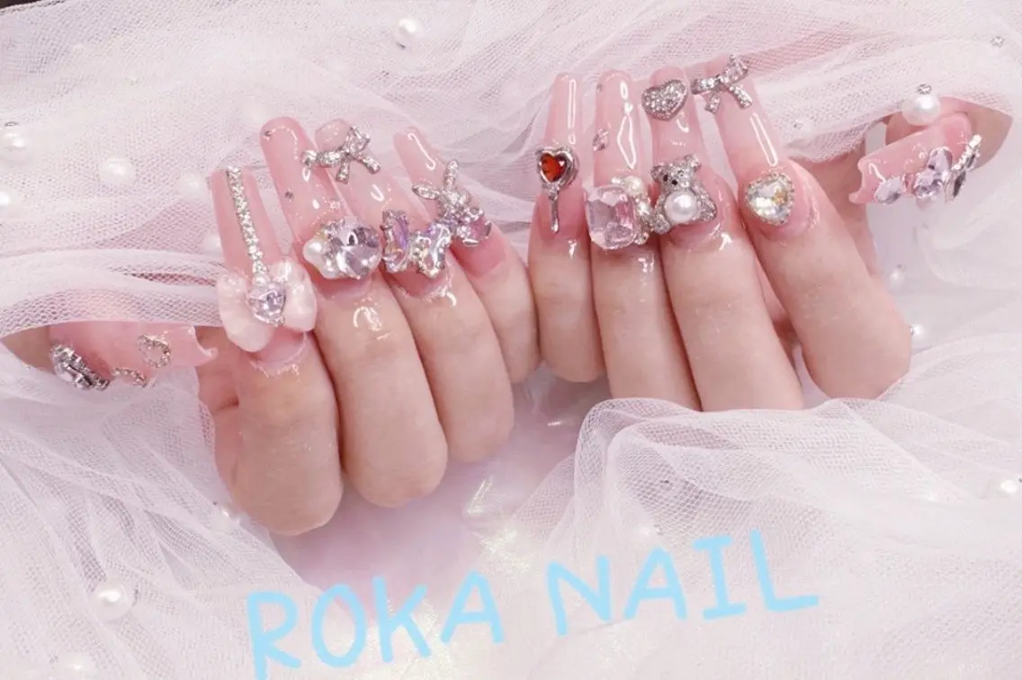 ロング ハンドネイル 長さだし専門店 ROKANAILのネイルデザイン