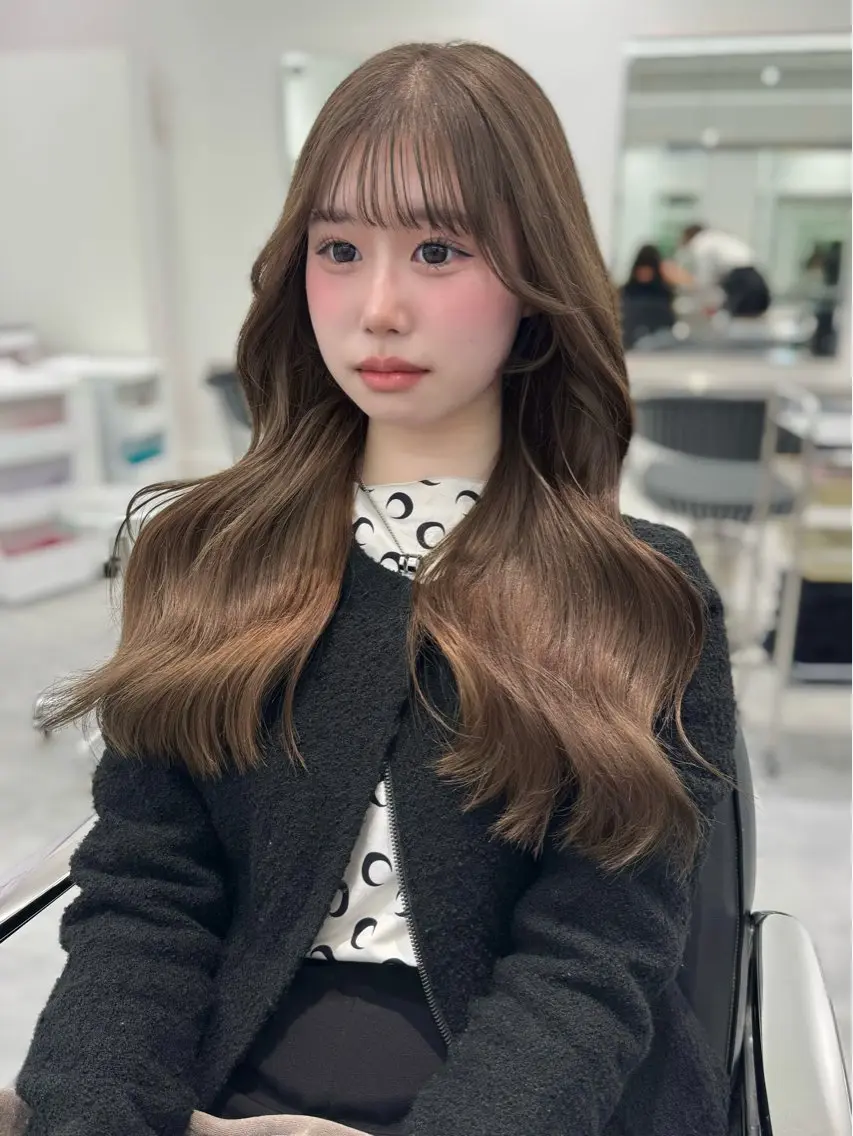 ロング ヘアカラー ParveMix🍀 藤原愛未のヘアスタイル