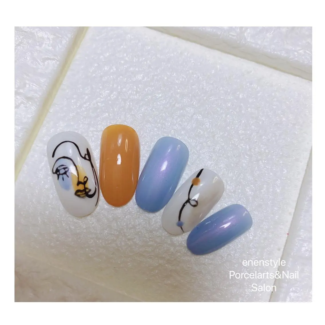 ミディアム ネイル ハンドネイル 🐾enen style 🐾のネイルデザイン