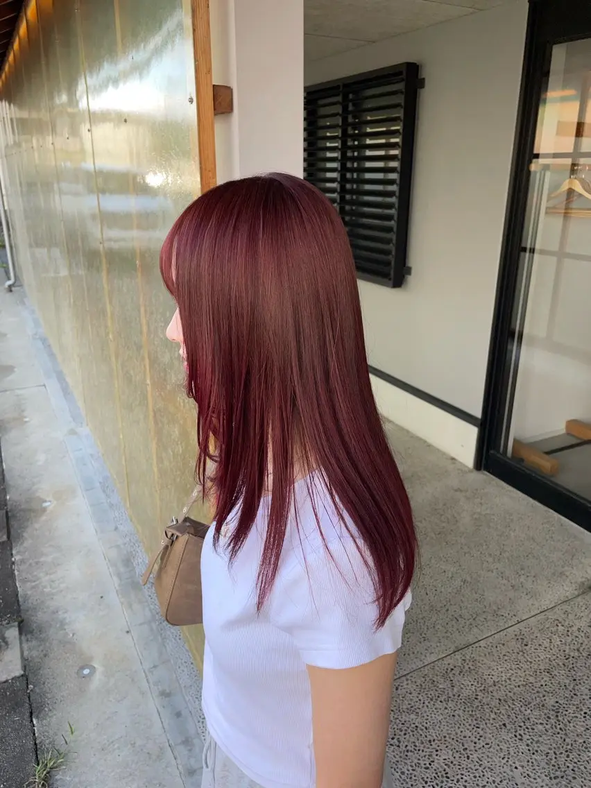 ロング カラー ヘアカラー 林 菜穂実のヘアスタイル