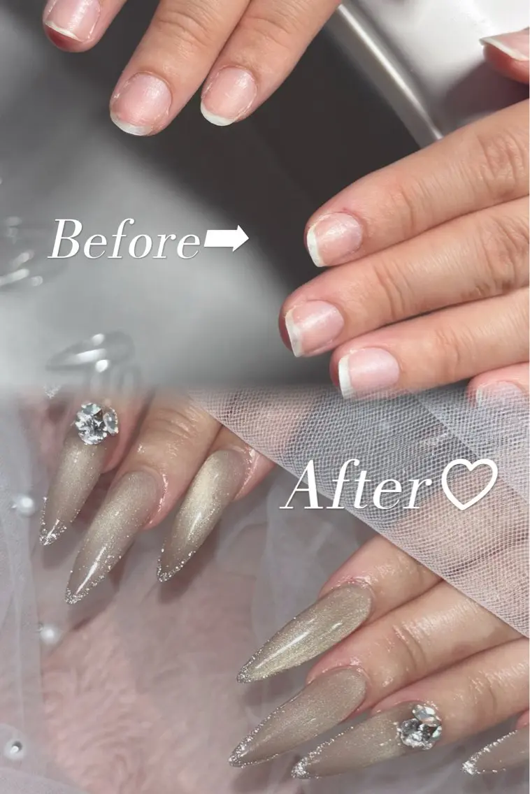 ネイル マグネットネイル ネイルチップ ハンドネイル RiLion💗 Risa🦋💜のネイルデザイン