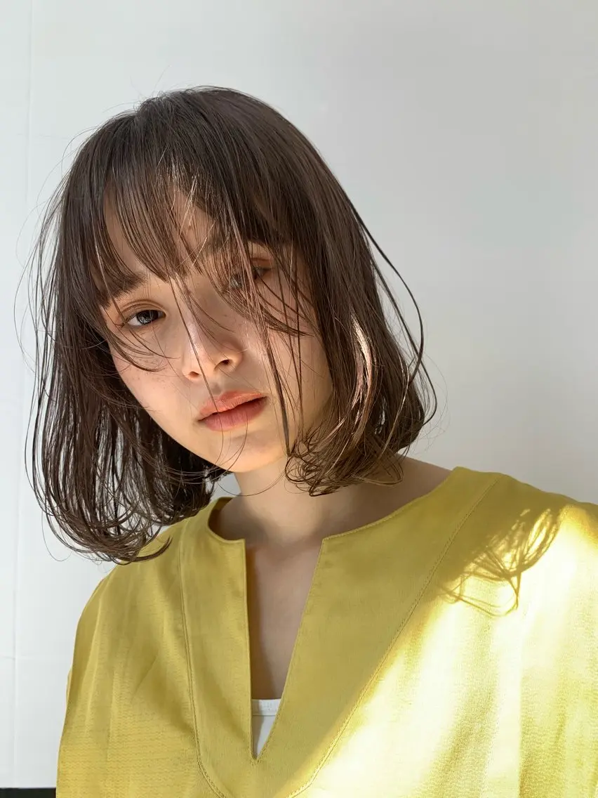 似合わせカット✂️➕透明感カラー🩵🤎の写真