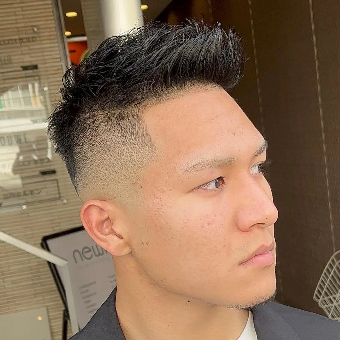 ショート メンズ フェードカット メンズパーマ スキンフェード スペインカール 立川/メンズパーマ 厚進太郎のヘアスタイル