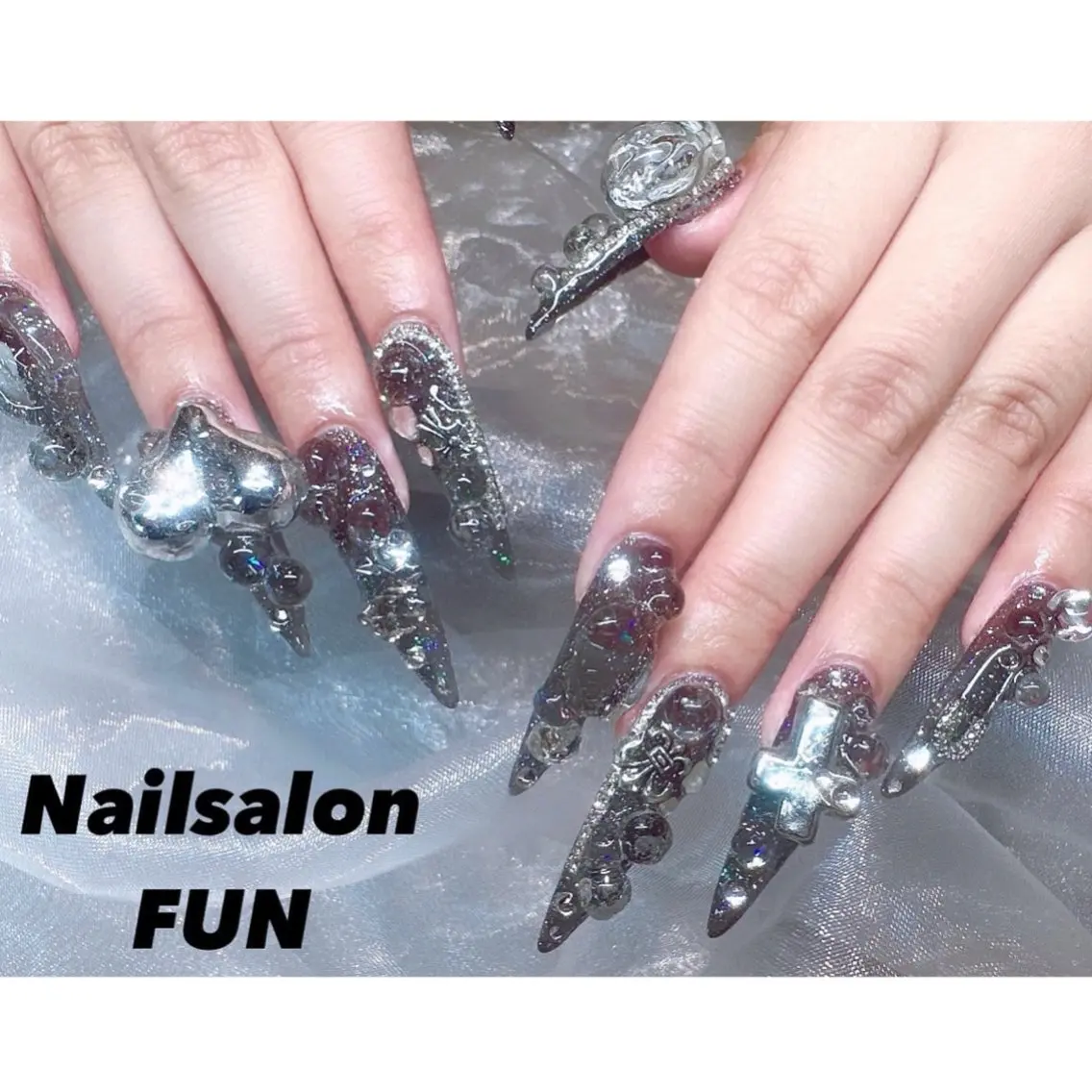ネイル アートネイル ロングネイル メンズネイル ショートネイル ネイルチップ Nailsalon FUN🌈のネイルデザイン