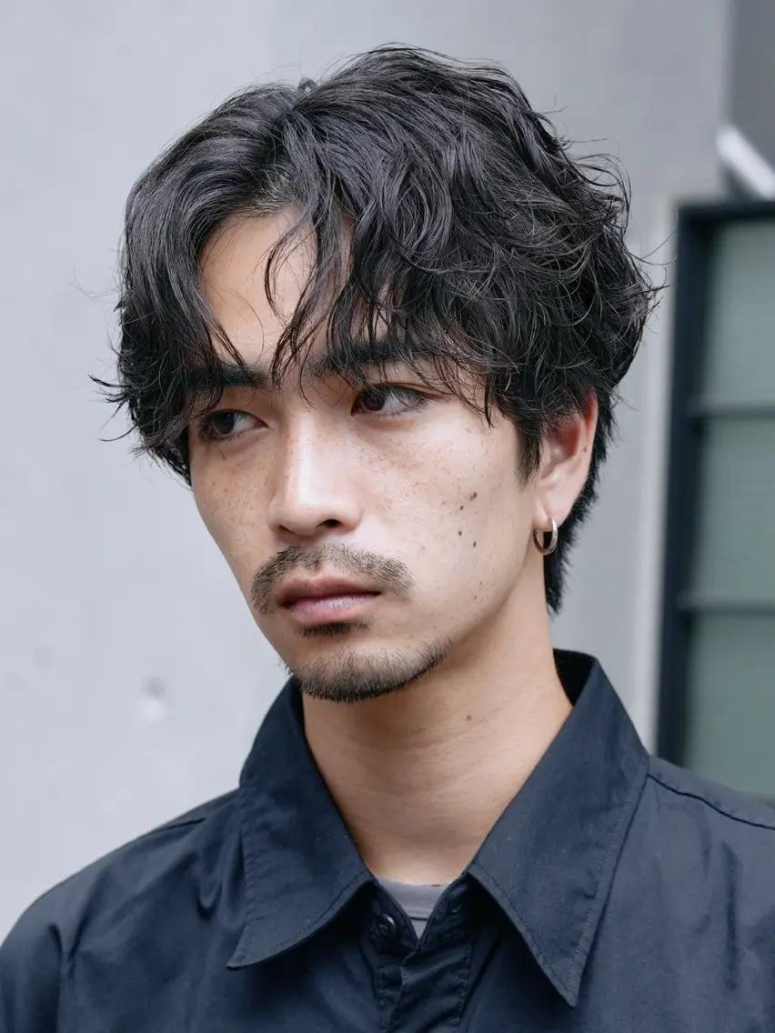 メンズカットシャドウパーマの写真