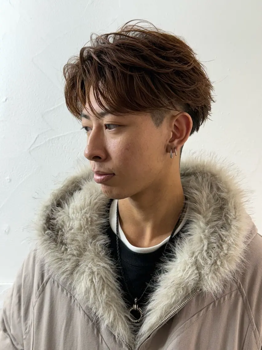 ショート パーマ メンズ メンズパーマ 稲村侑斗ルーズパーマ メンズパーマのヘアスタイル