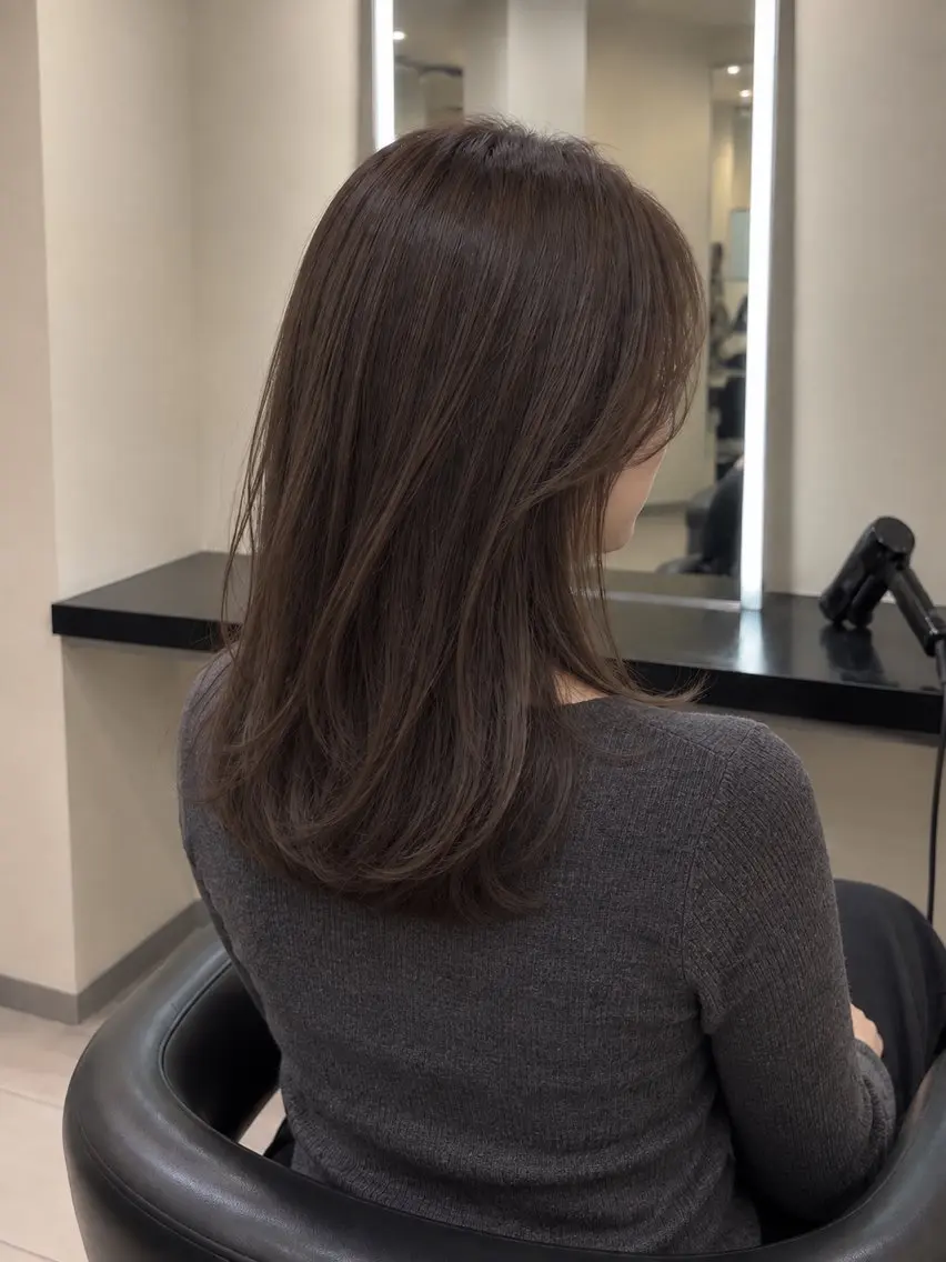 ミディアム カラー ブラウンカラー トリートメント 🌈ウルトワ水素 髪質改善naru🌈のヘアスタイル