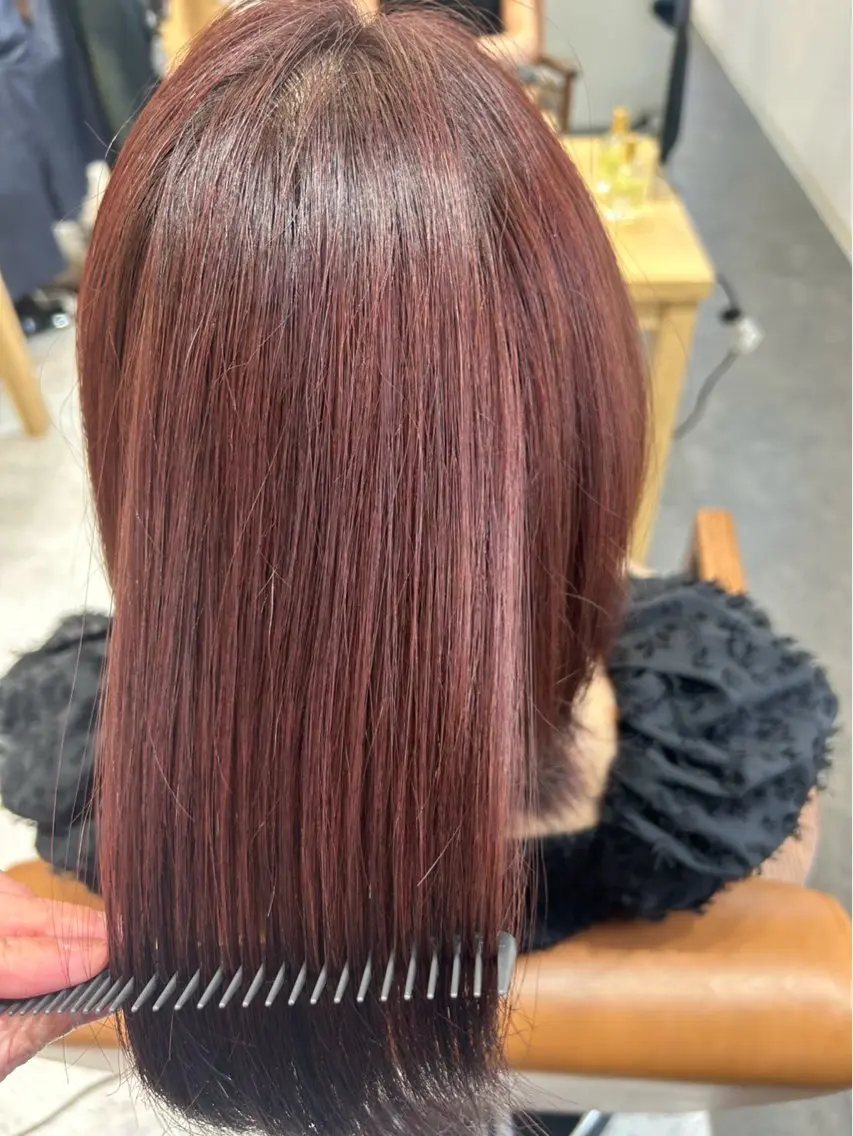 ミディアム カラー ヘアカラー AFLOAT 田中みのりのヘアスタイル