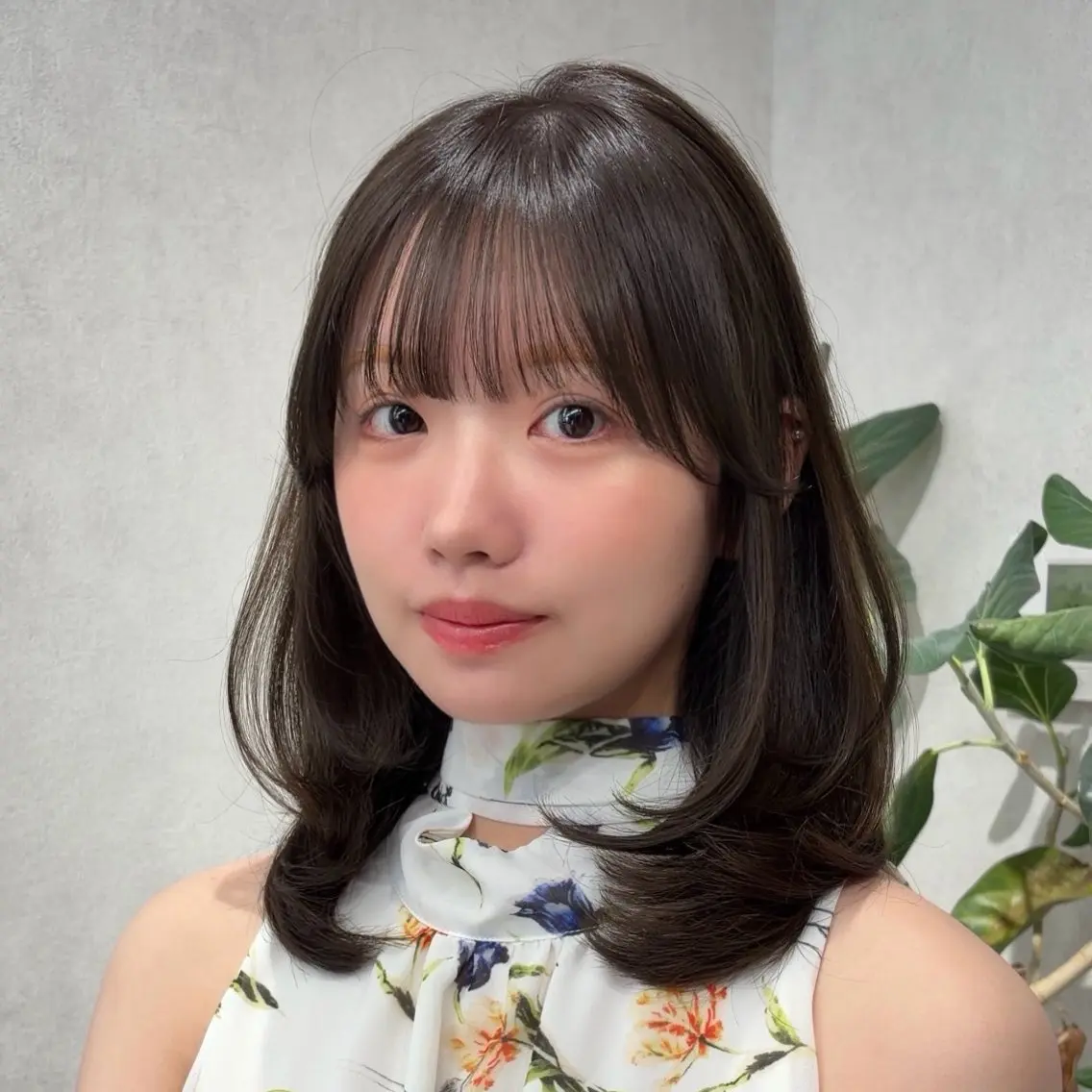 セミロング カラー カット ヘアカラー トリートメント 結べるレイヤーカット /カラー/あさかのヘアスタイル