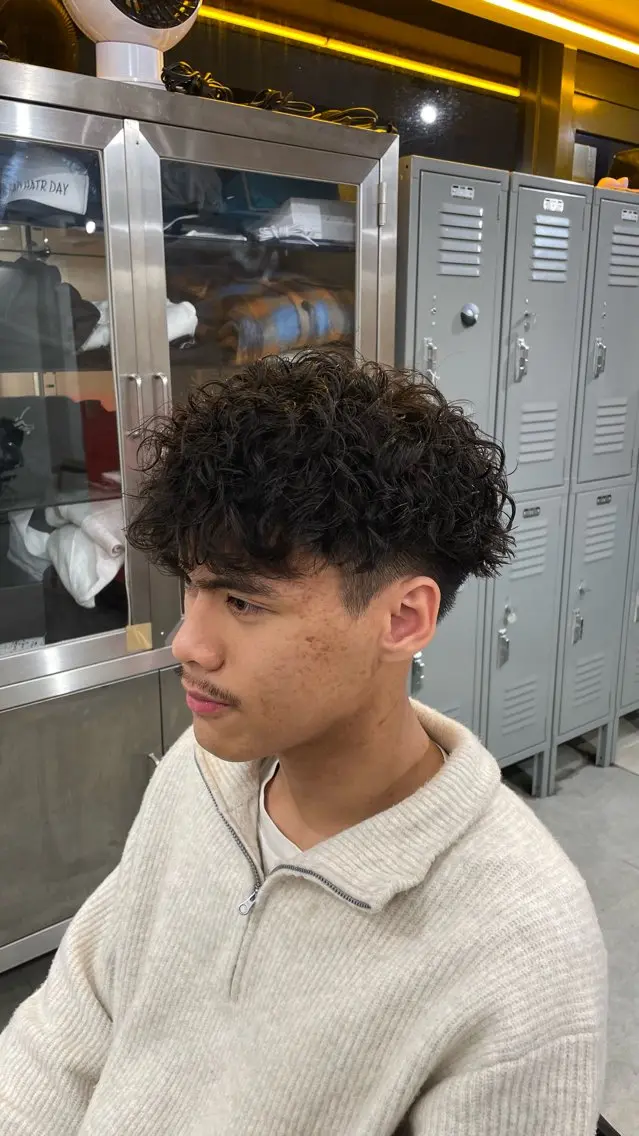 ショート パーマ メンズ カット パーマ fifth 阿部楓のヘアスタイル