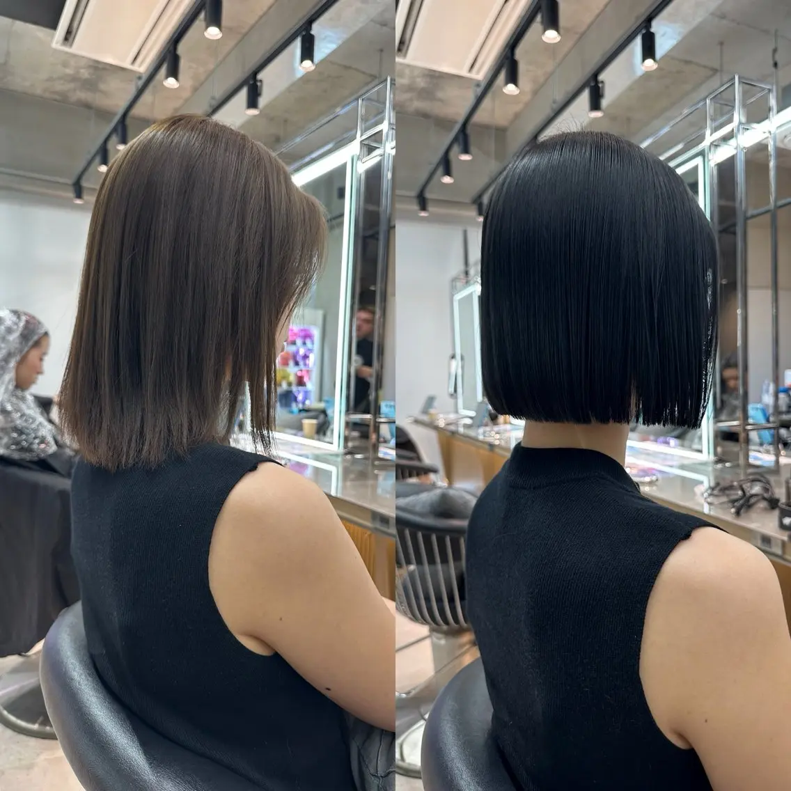 ミディアム カット ヘアカラー 縮毛矯正 トリートメント ✨髪質改善特化✨副 店長椎葉信乃介のヘアスタイル