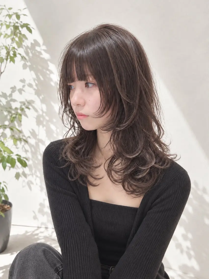 セミロング パーマ 銀座/レイヤー/ 髪質改善/大塚セイラのヘアスタイル