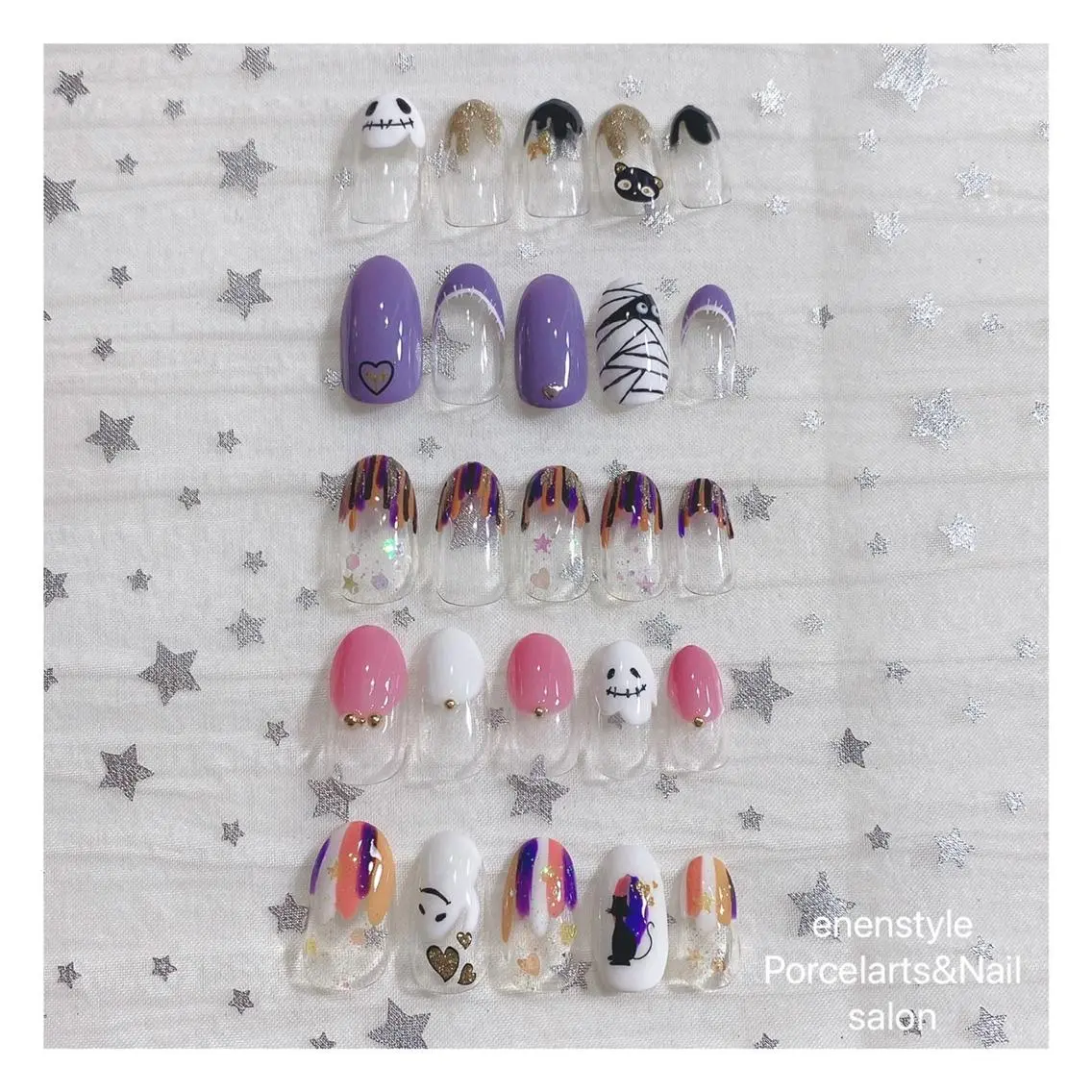 ミディアム ネイル ハンドネイル 🐾enen style 🐾のネイルデザイン