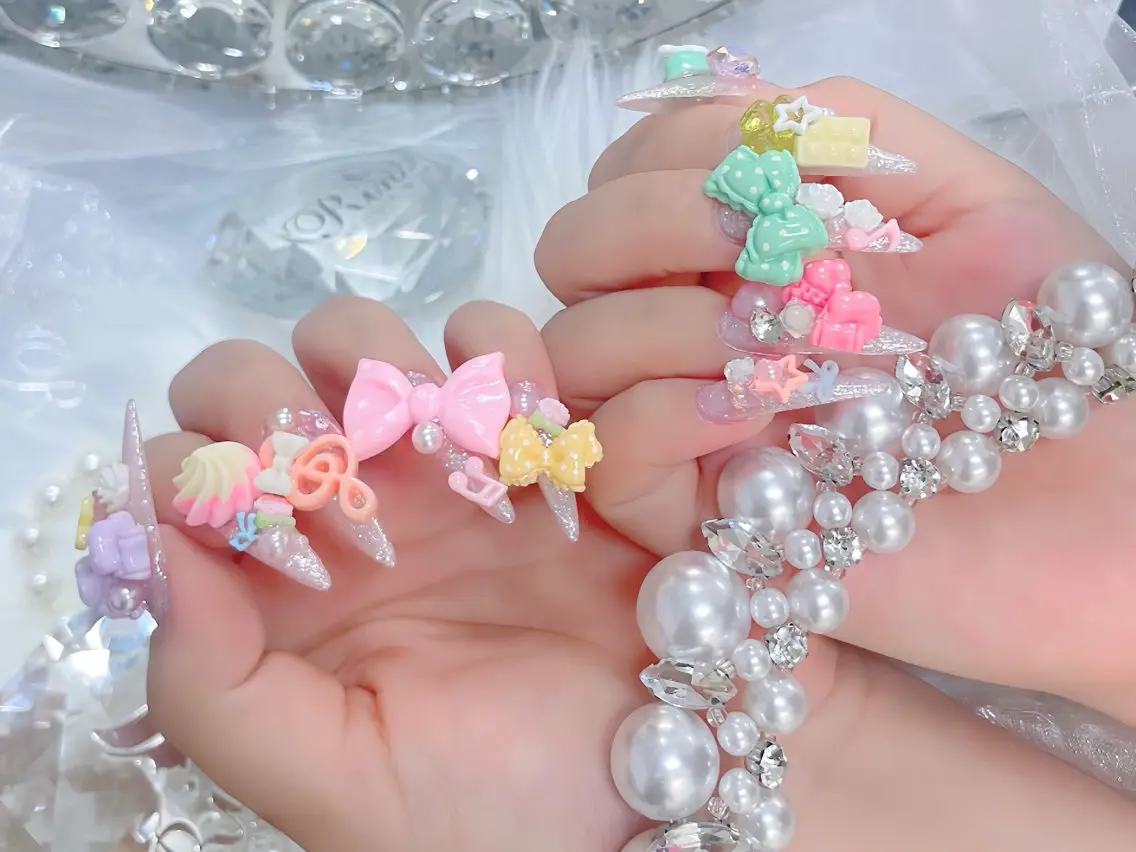 ネイル クリアネイル ドット フットネイル ジェルネイル グリーン ハンドネイル Rin Nail 新大久保店のネイルデザイン