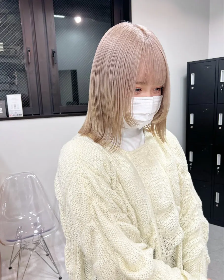 ミディアム カラー ブリーチ ヘアカラー サイトウ ダイチのヘアスタイル