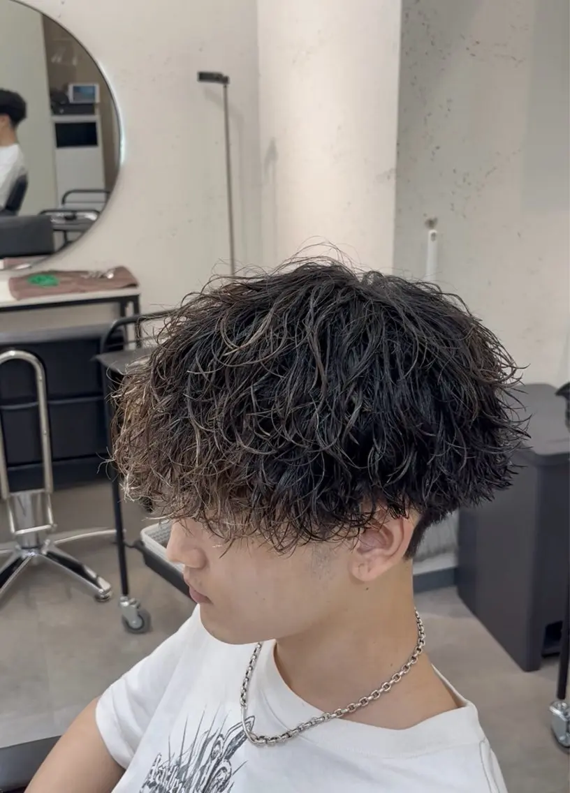 パーマ メンズ メンズパーマ カット パーマ ヘアセット メンズカット職人/ モテ髪/たくみのヘアスタイル