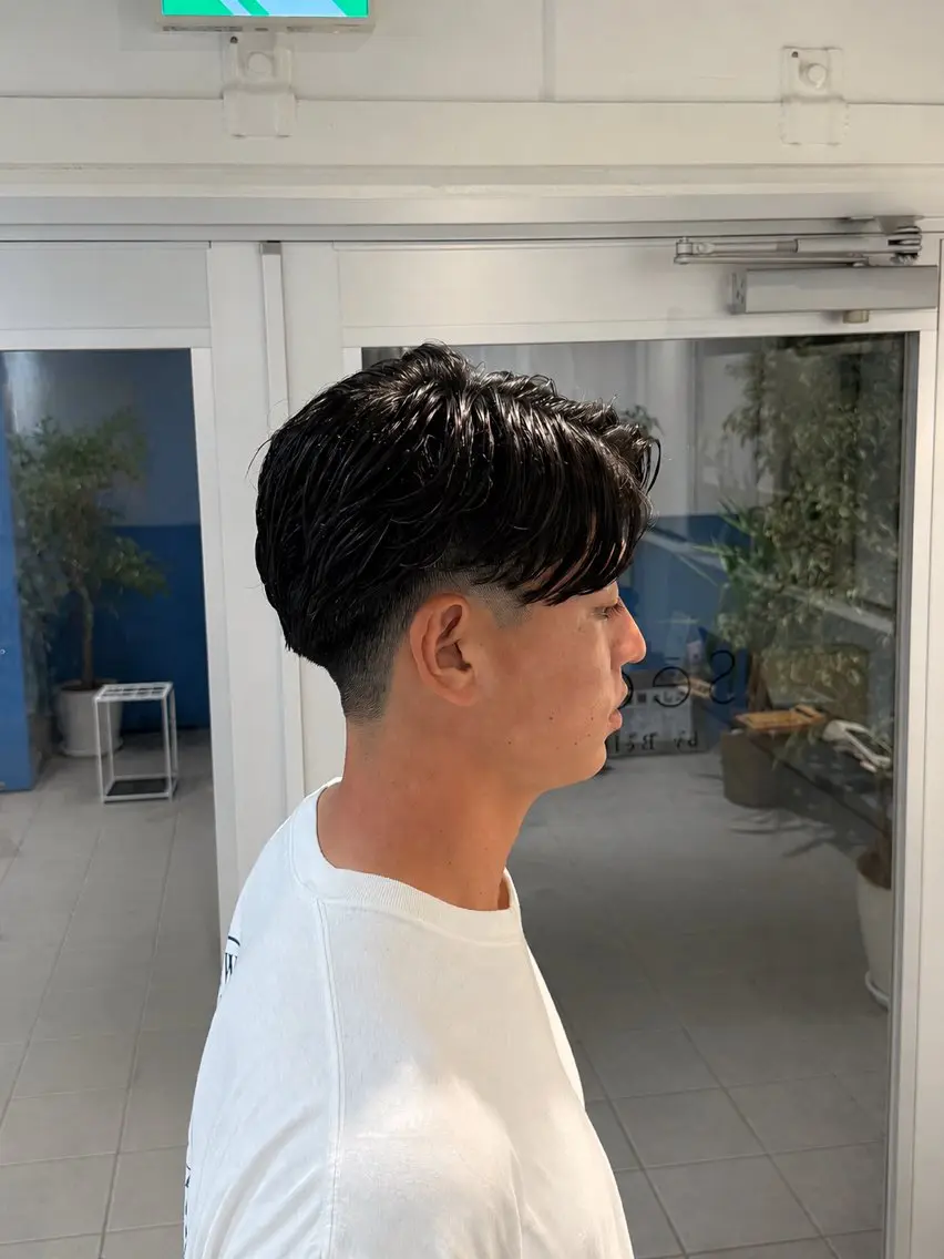 センターパートパーマ🌀ニュアンスパーマ<スタイリストカット付き✂️>選べるAujuaシャンプートリートメント🧚🏻の写真
