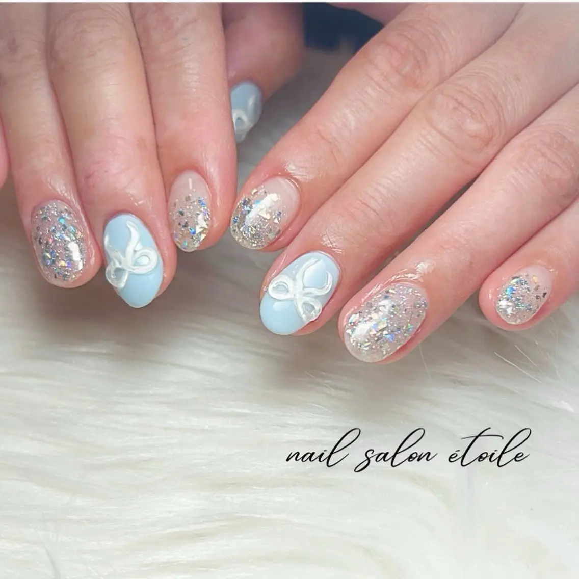 ネイル アートネイル グラデーション ホログラムネイル キラキラネイル ラメ(グリッター) ハンドネイル nail salon étoileのネイルデザイン