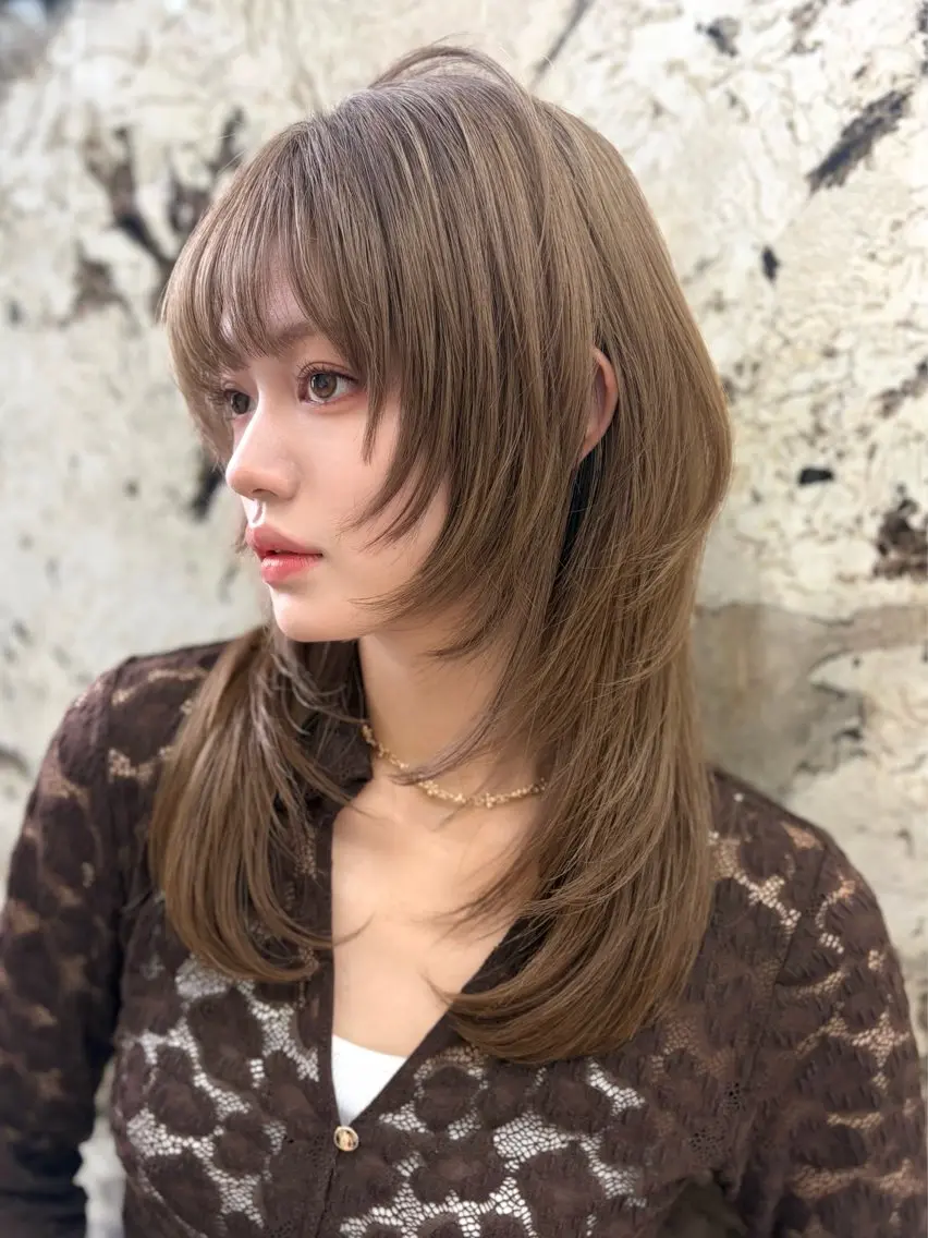 ロング カット ヘアカラー トリートメント 大宮🤍縮毛矯正 レイヤー🪽なるのヘアスタイル
