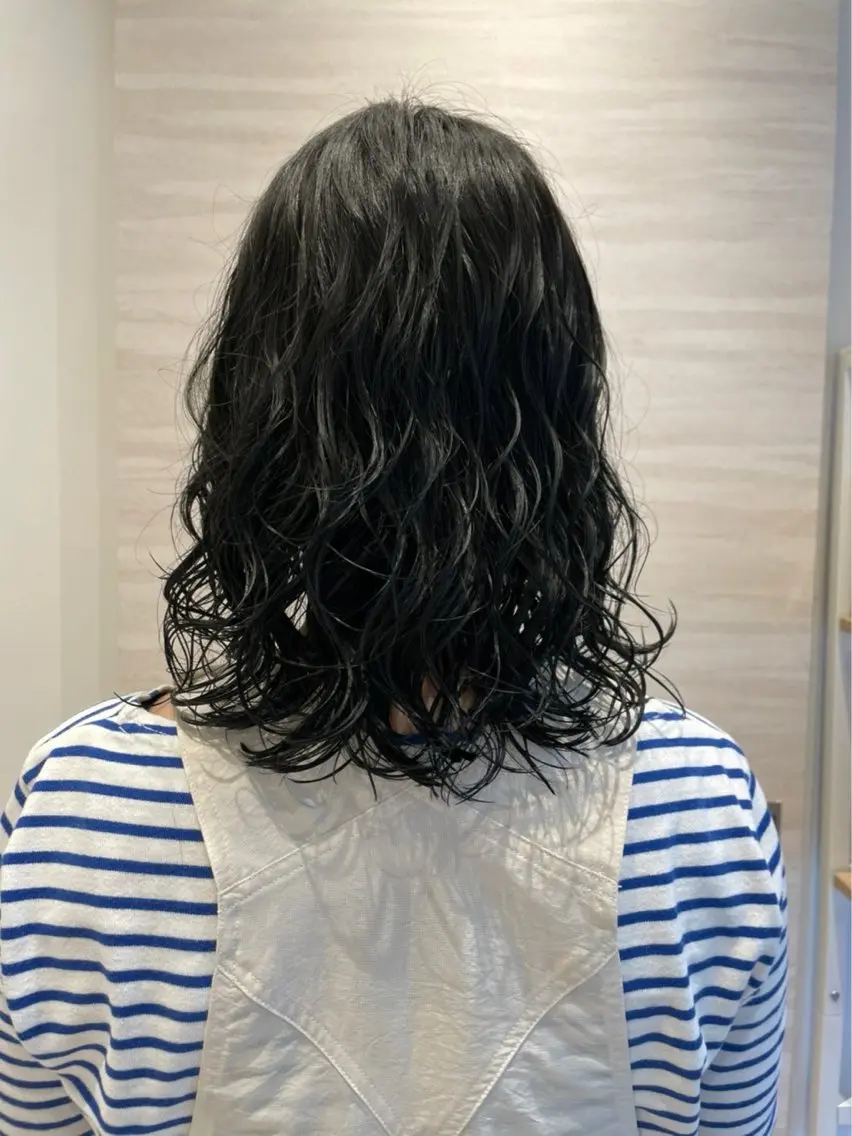 ミディアム パーマ ミディアムパーマ ボブ カット パーマ トリートメント F. 梅田/ボブ/パーマのヘアスタイル