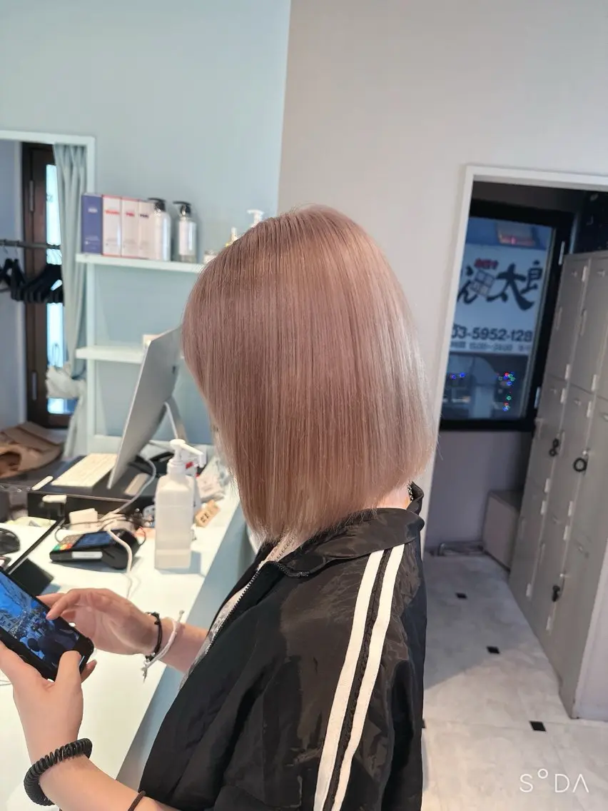 カラー ヘアカラー 韓国風艶カラー🪽 yuuna🪽🍨のヘアスタイル