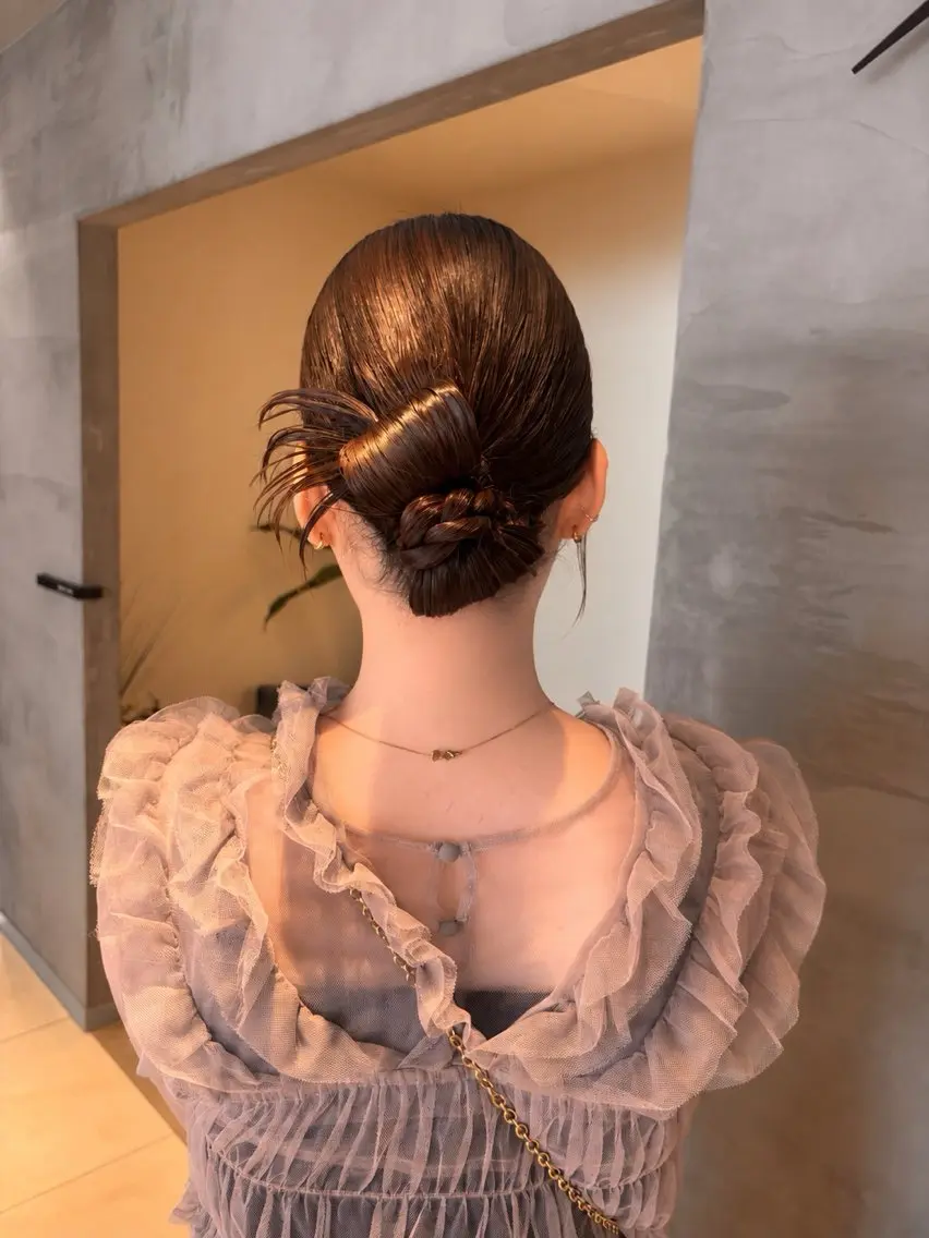 ヘアアレンジ 結婚式・ブライダル ヘアセット RABU 髪質改善/ 縮毛矯正/名古屋伏見のヘアスタイル
