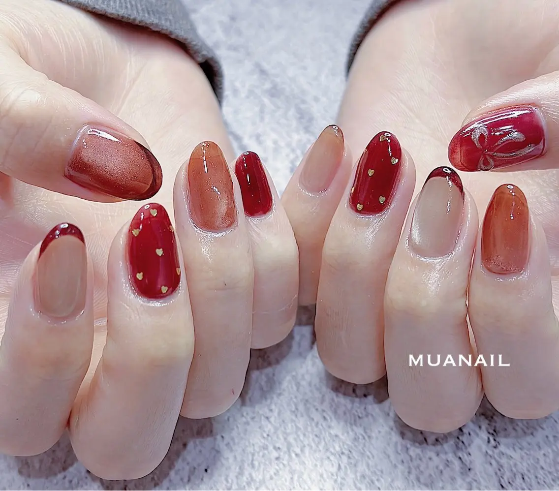 ネイル ハート バレンタイン その他(ネイル) mua nail mikiのネイルデザイン