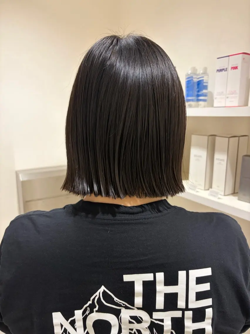 ショート 切りっぱなしボブ ボブ 中田 百笑のヘアスタイル