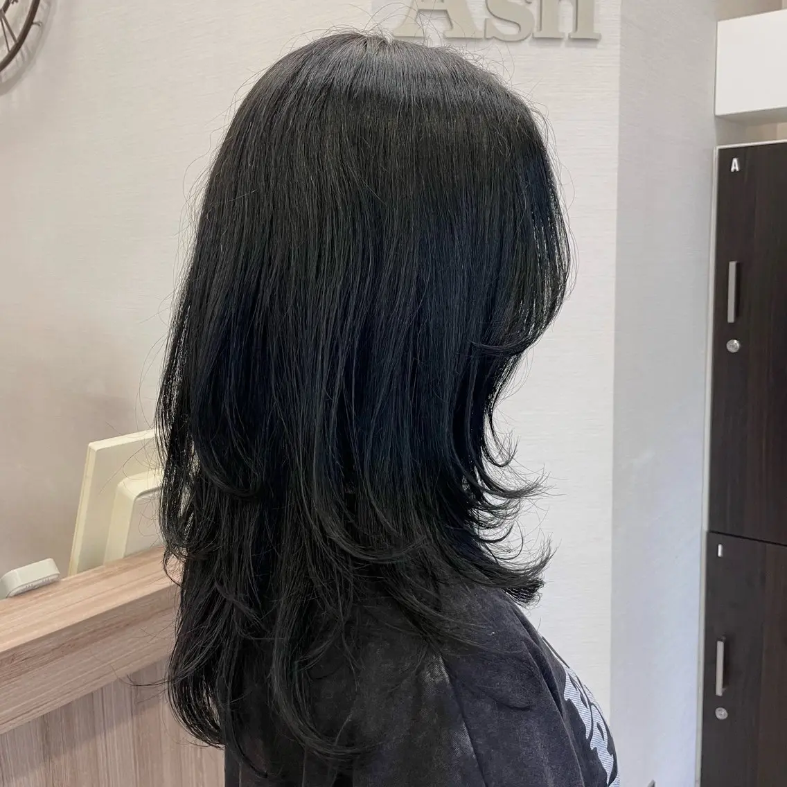 セミロング カラー メンズ 黒髪 レイヤーカット カット ヘアカラー トリートメント 🦋髪質改善 今宮梨沙🦋のヘアスタイル