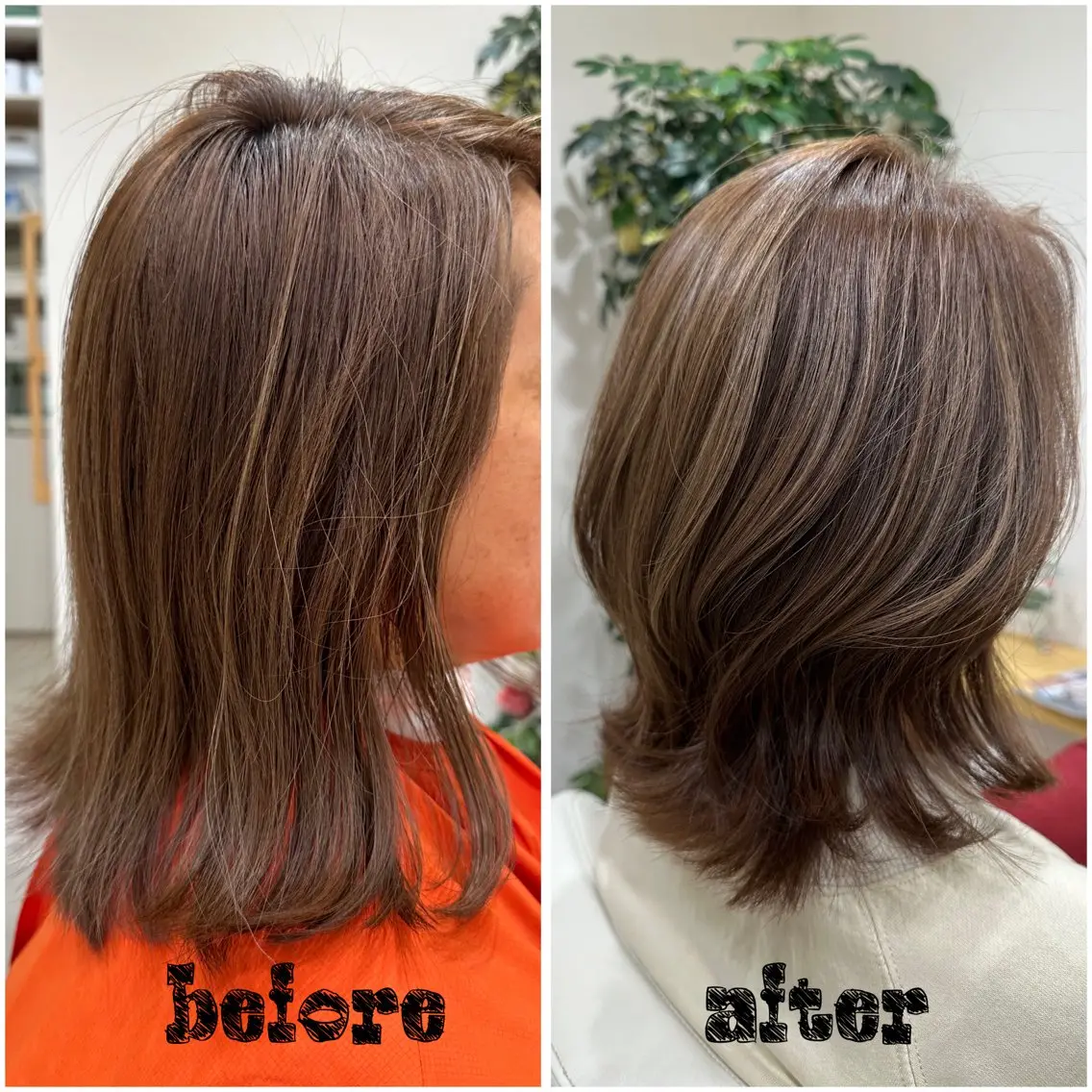 ミディアム くびれヘア ハイライト レイヤーカット カットモデル 募集中/アスカのヘアスタイル