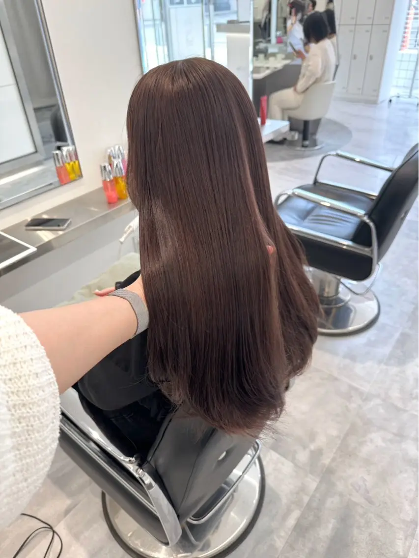 ロング カラー ヘアカラー ParveMix🍀 藤原愛未のヘアスタイル
