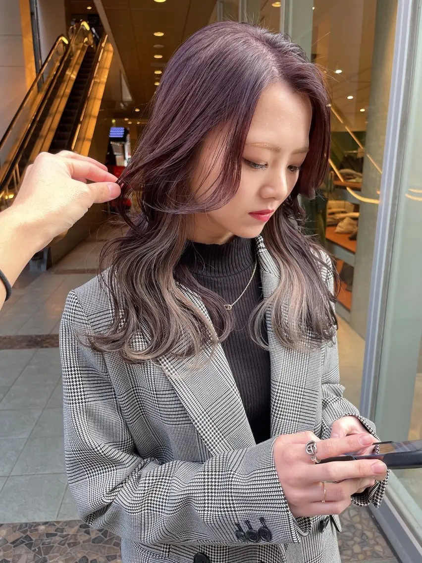 ロング カラー カット ヘアカラー トリートメント 髪質改善will hairdesignのヘアスタイル