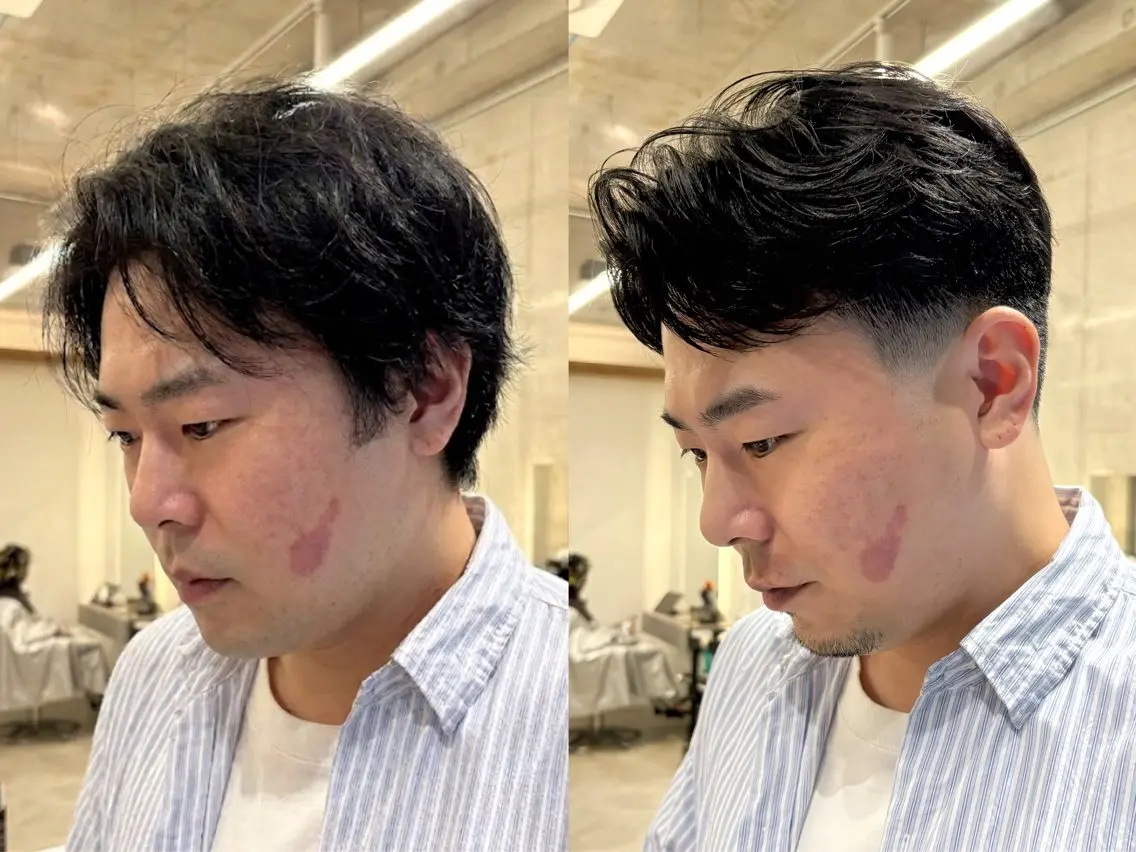 パーマ メンズ フェザーパーマ メンズパーマ 縮毛矯正 カット 【メンズ縮毛矯正】 FILMS  軍司のヘアスタイル