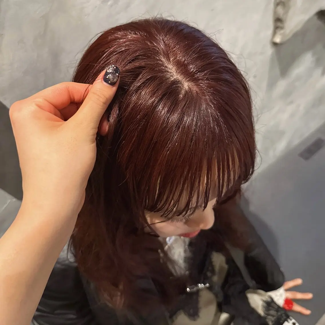 セミロング ヘアカラー 透明感暖色カラー🥣 rico💗のヘアスタイル