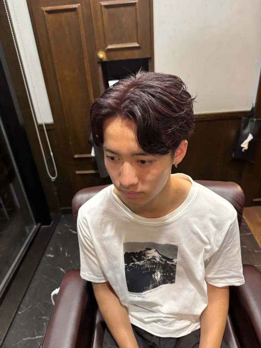 ミディアム カラー メンズ ヒロ銀座横浜 細内のヘアスタイル
