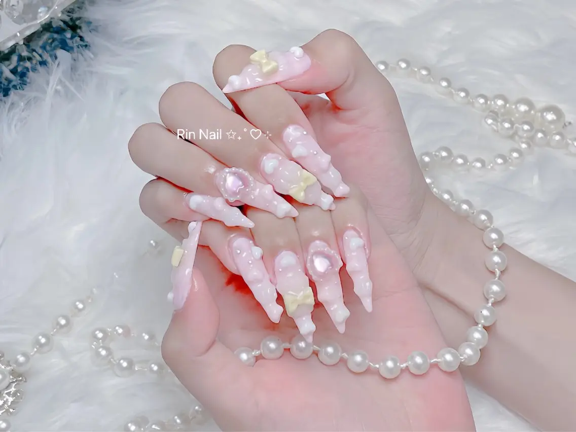 ネイル アニマル柄 べっ甲ネイル ブルー ボルドー ブラウン ハンドネイル Rin Nail 新大久保店のネイルデザイン