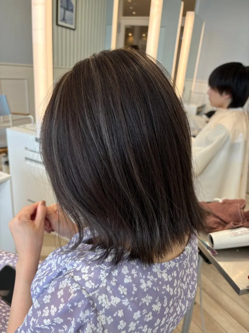 ミディアム ヘアカラー 低ダメージ特化🌱 佐野優斗のヘアスタイル