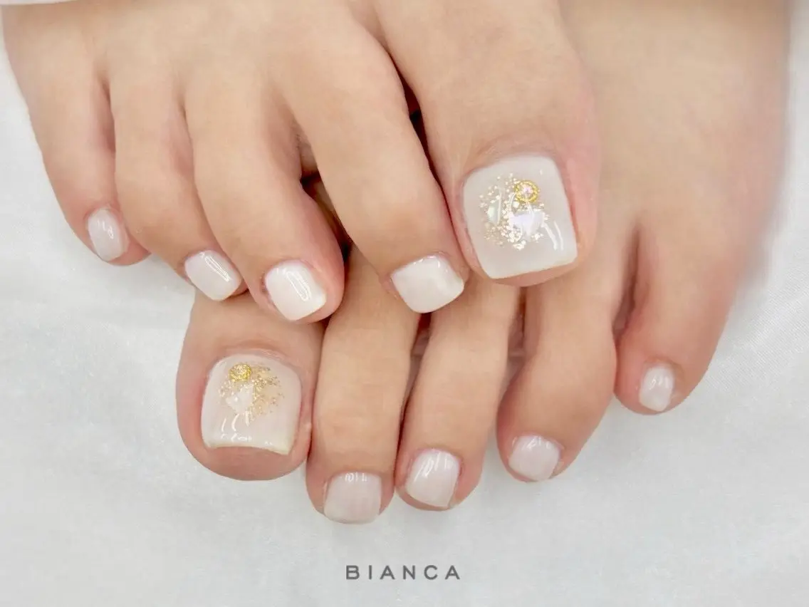 【オフあり】フット👣ワンポイントコース☝🏻💡パラジェル変更可👌🏻✨の写真