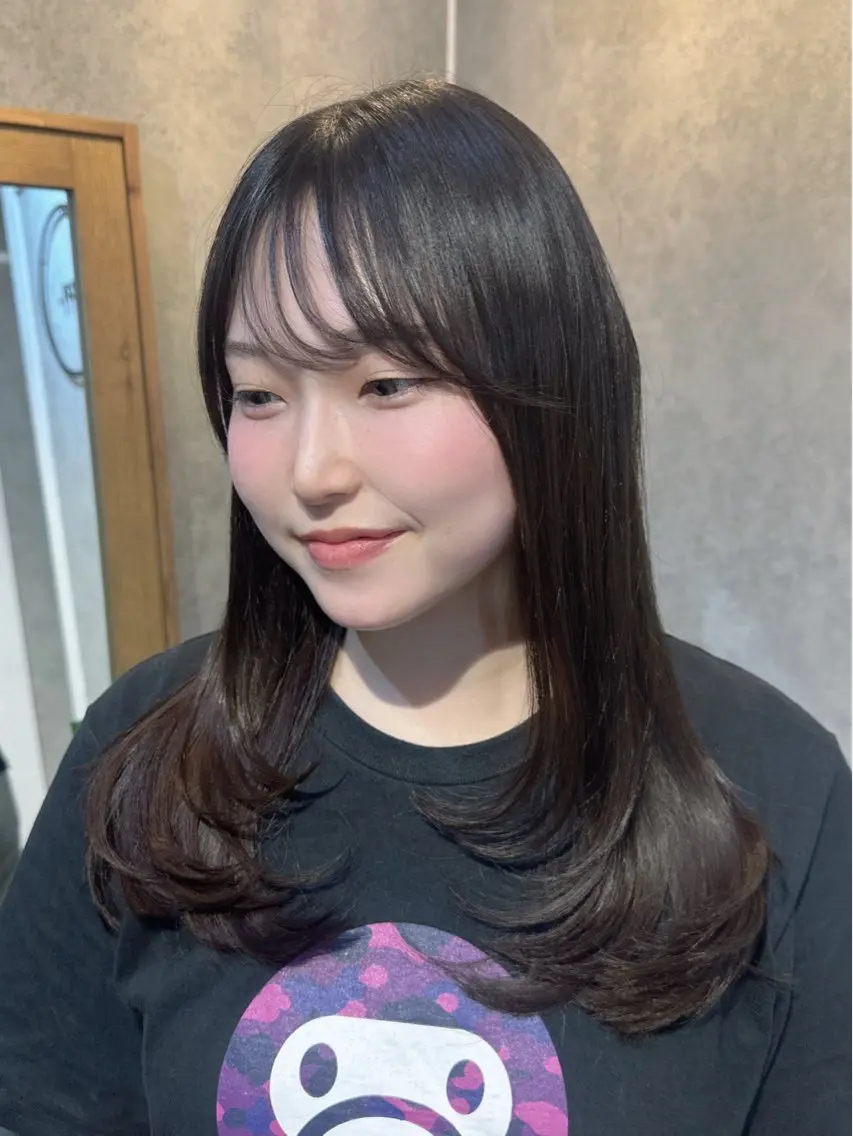 ロング カラー ヘアカラー トリートメント 艶髪/髪質改善 縮毛矯正/まりのヘアスタイル