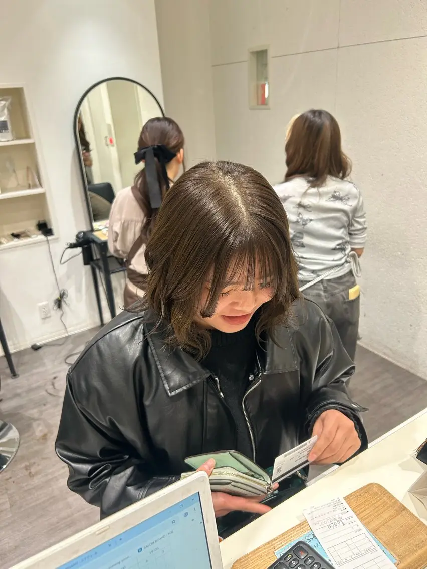 ミディアム カラー ヘアアレンジ オリーブカラー カット ヘアカラー トリートメント cocotte 💟草間紫音💟のヘアスタイル
