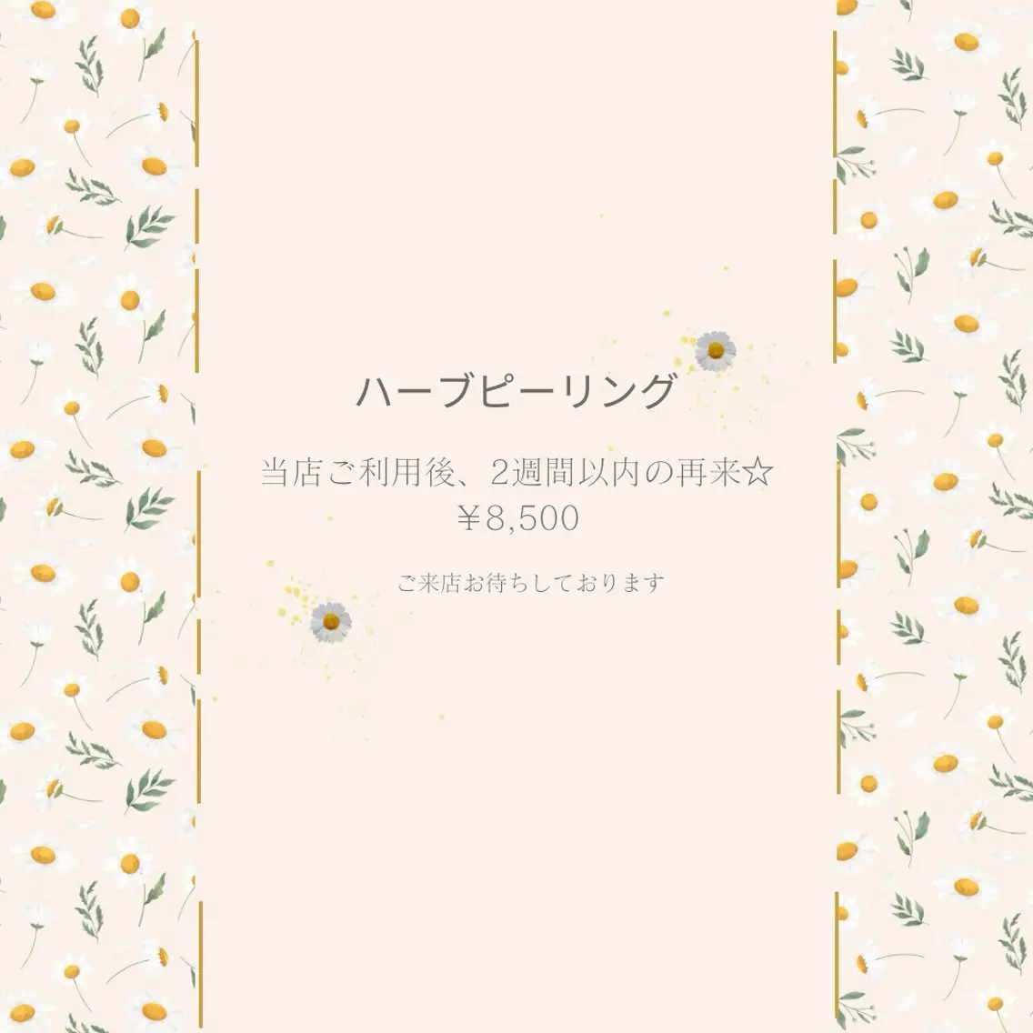 ハーブピーリング《ご来店後2週間以内の再来》  ￥8,500の写真