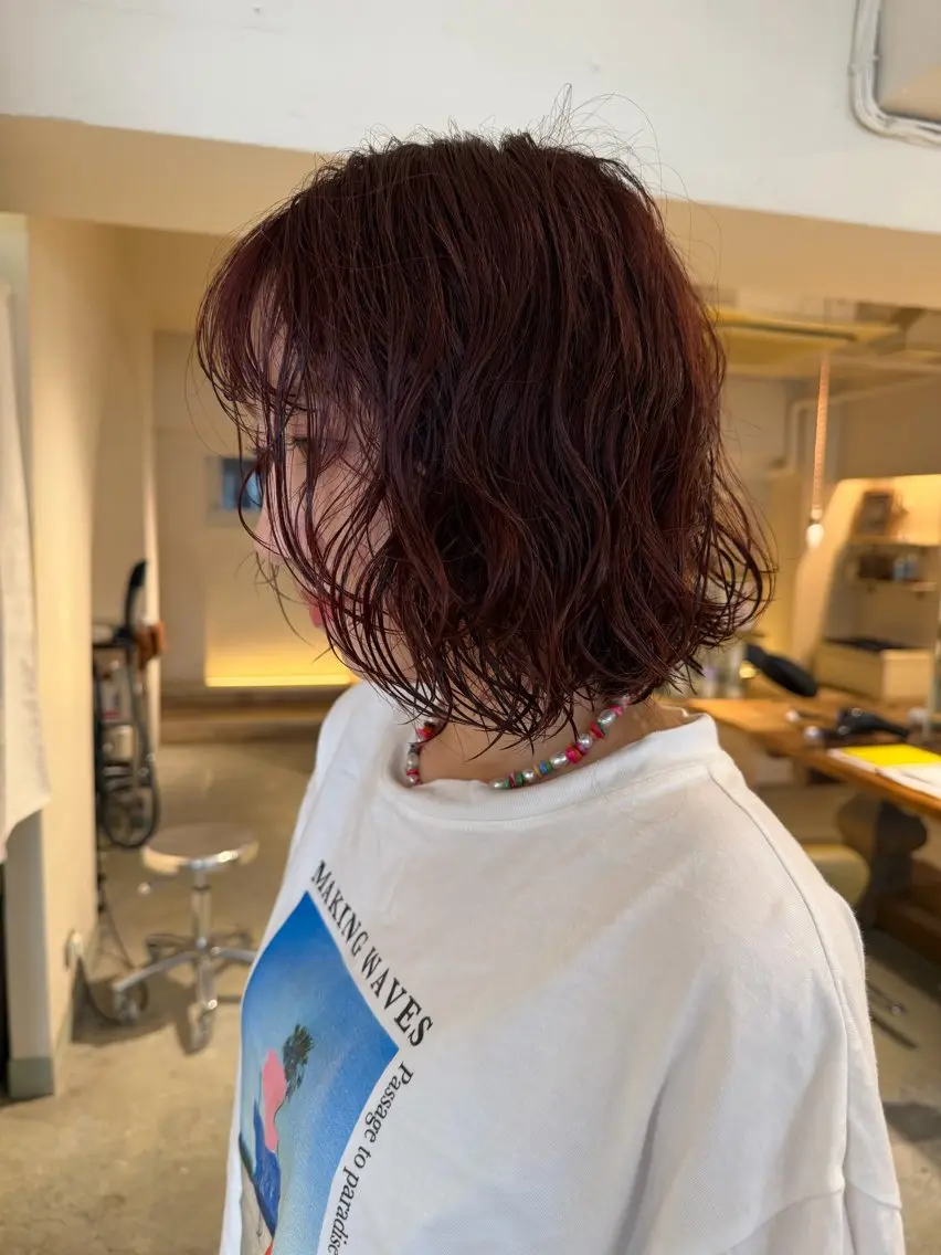 ミディアム カット ヘアカラー 透明感カラー🫧/ レイヤー/髪質改善のヘアスタイル