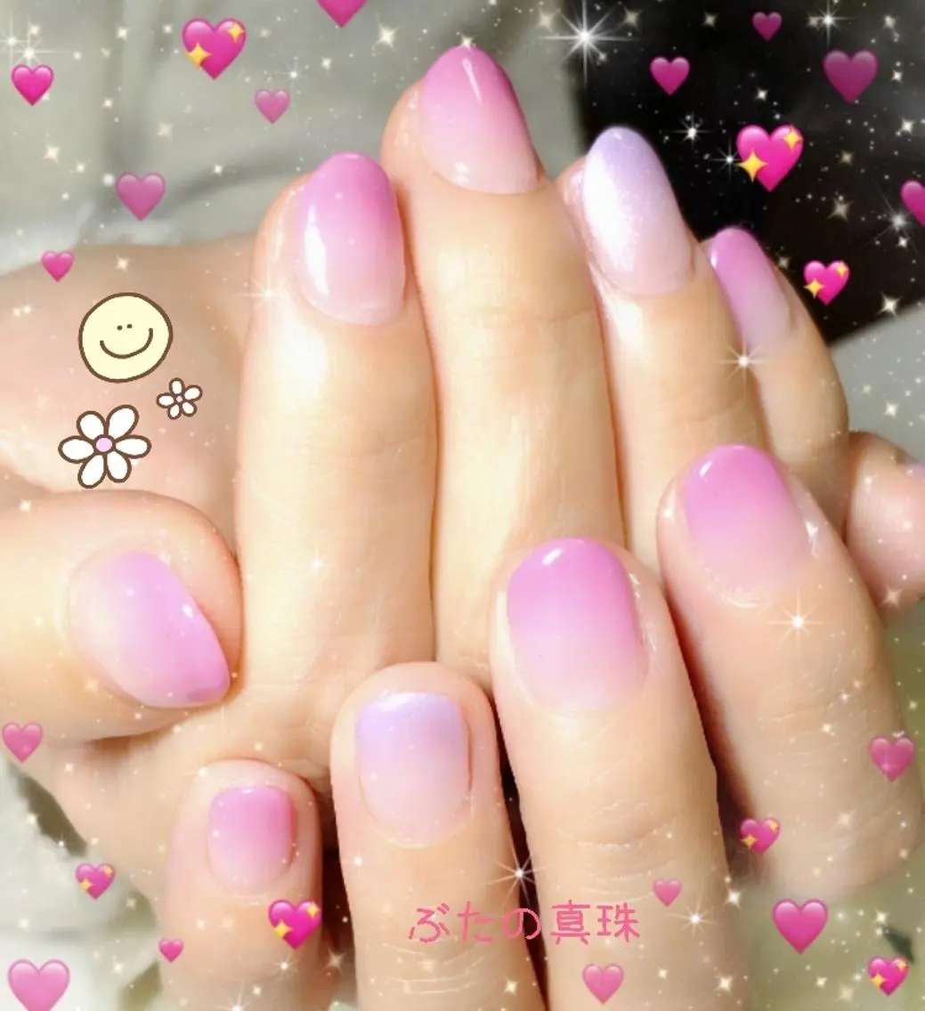 ネイル グラデーション ハンドネイル 林 珠里のネイルデザイン