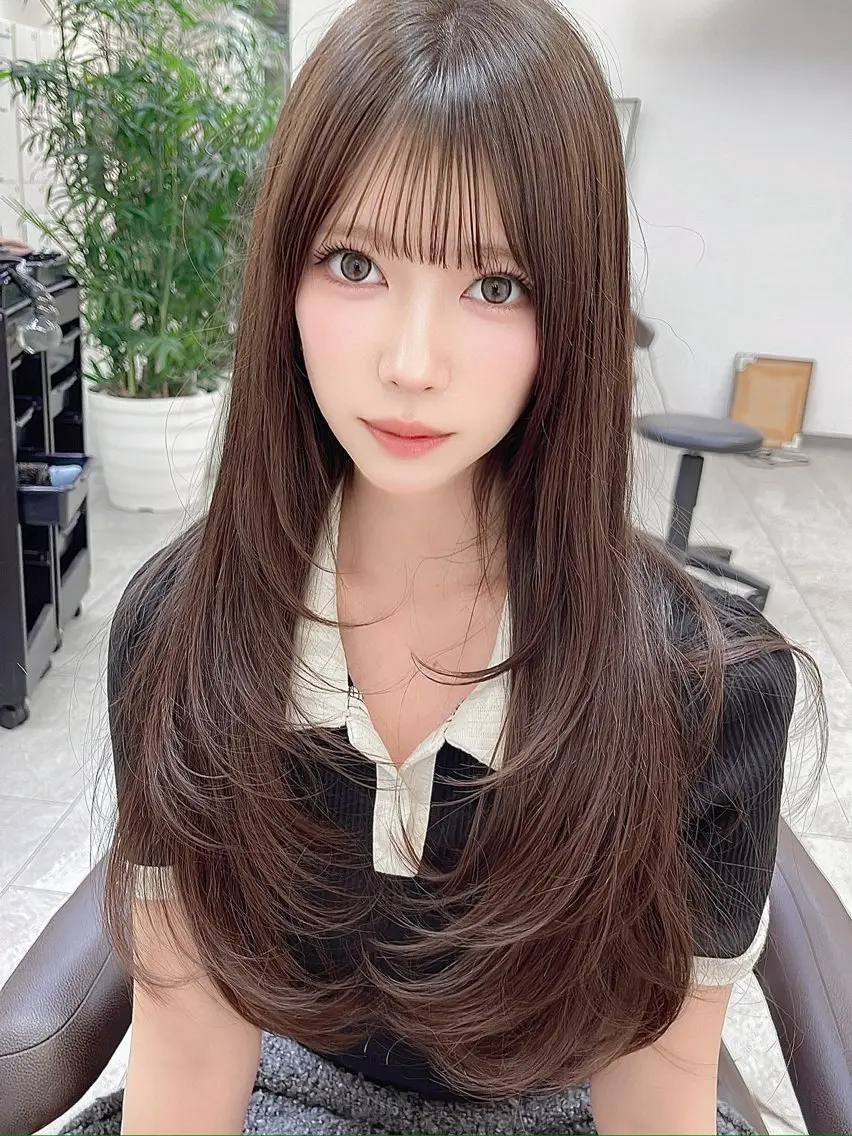 ロング 韓国風レイヤー 犬塚 優介のヘアスタイル