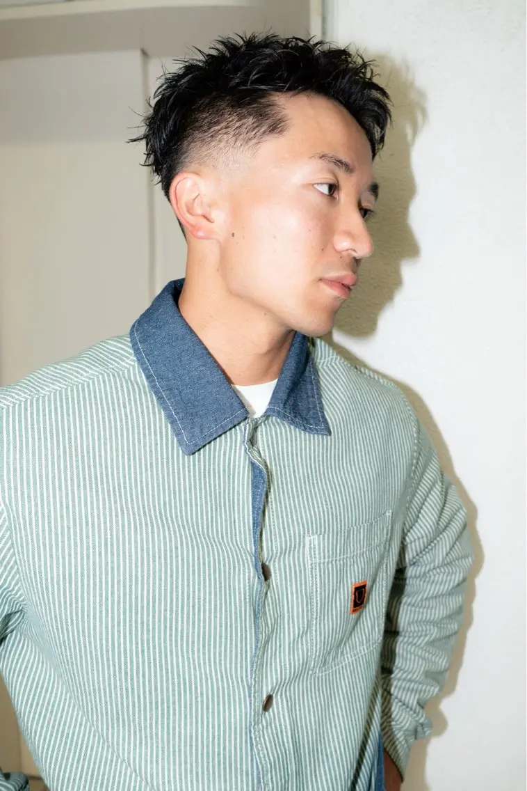 メンズ フェードカット スパイキーショート the path Seiyaのヘアスタイル