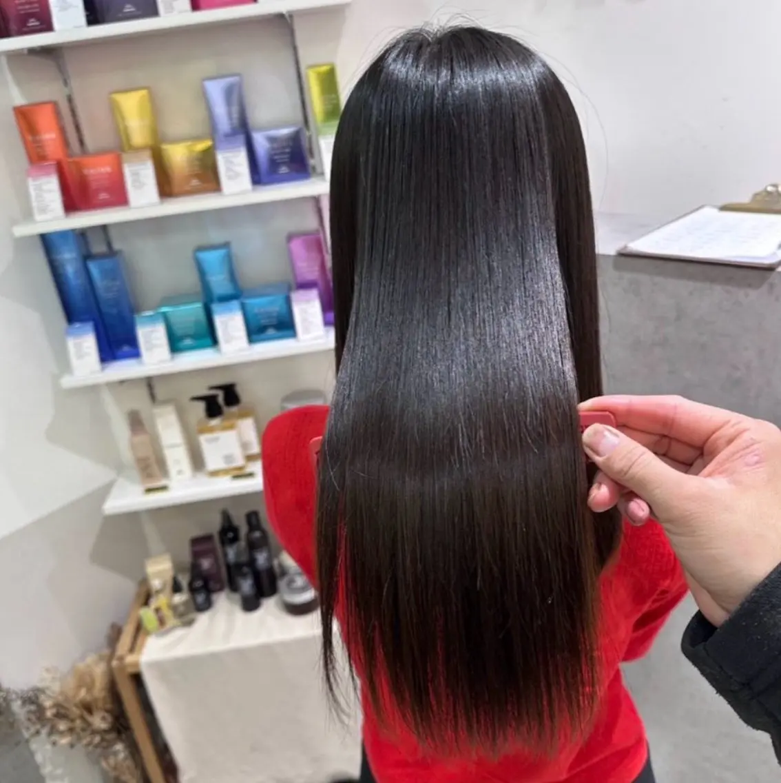 ロング 縮毛矯正 ストレート特化小野 凛太郎のヘアスタイル