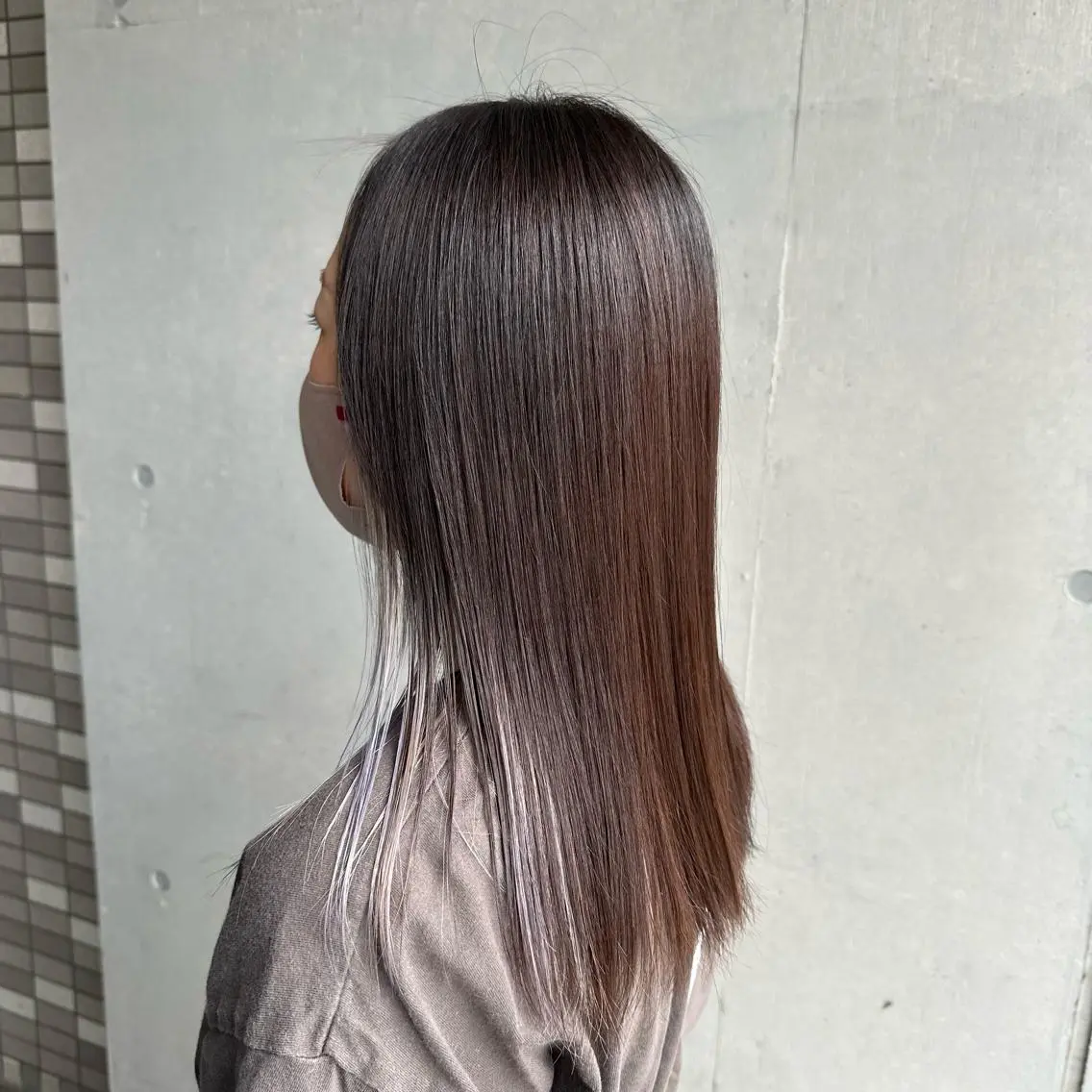 ミディアム カラー 💜推しインナー カラー/菊池柊真💜のヘアスタイル